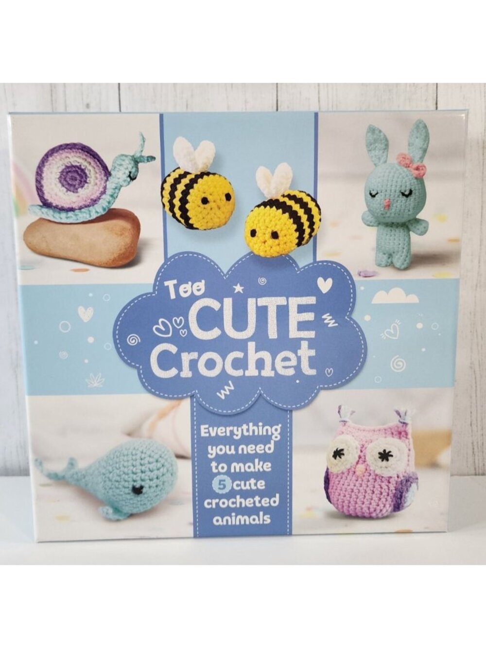 TOO CUTE CROCHET CROCHETED ANIMAL SET CRAFT KIT AMIGURUMI RAINY DAY ACTIVITY set